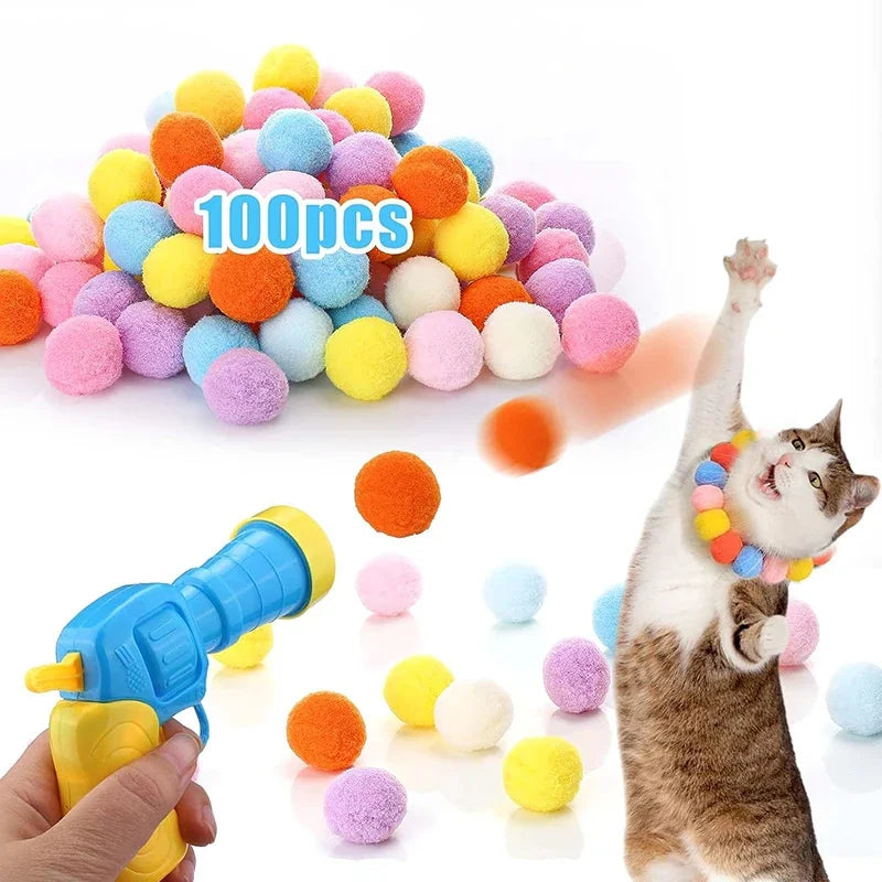 Pom-Pom Launcher Cat Toy