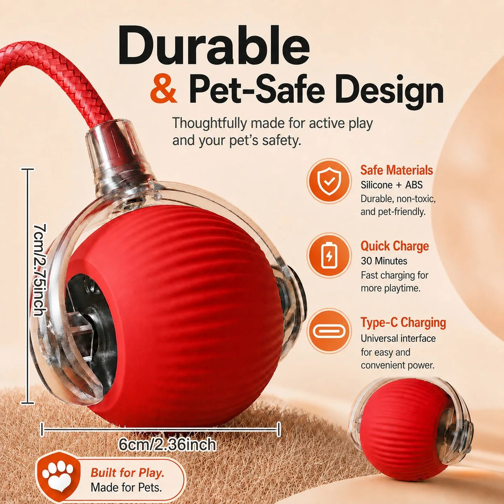 Smart Rolling Cat Ball – USB Rechargeable