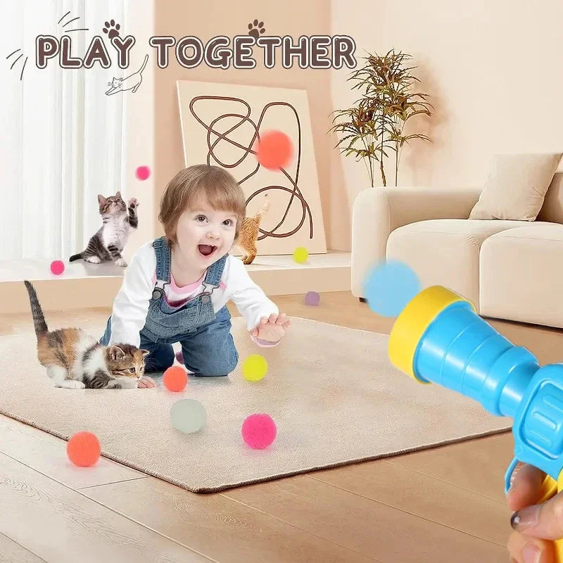 Pom-Pom Launcher Cat Toy