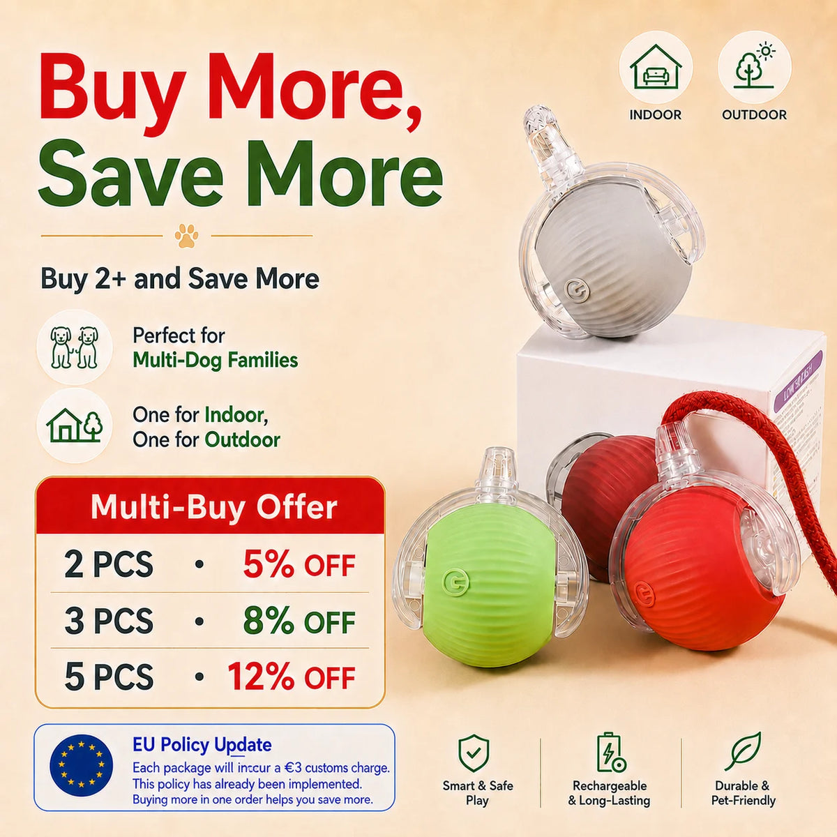 Smart Rolling Cat Ball – USB Rechargeable